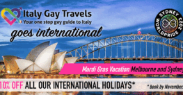 Italy Gay Travels – Mardi Gras Tour 16 – 26 February 2023 – Australia